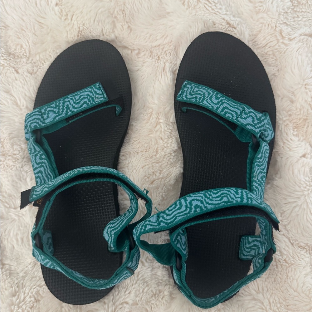 Teva Green and Black Adventure Sandals